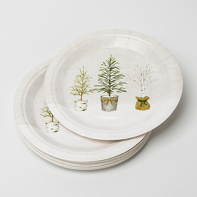 LFGBの生物分解性の紙皿のCompostable鉢植えな植物の誕生会の供給テーブルウェア セット