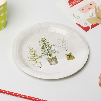 LFGBの生物分解性の紙皿のCompostable鉢植えな植物の誕生会の供給テーブルウェア セット