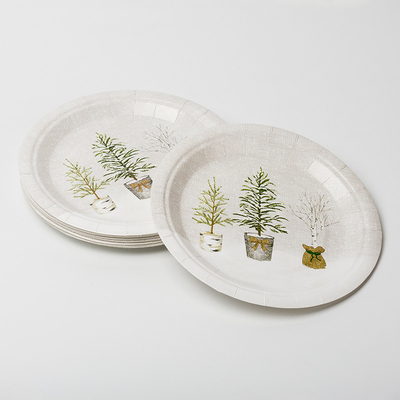 LFGBの生物分解性の紙皿のCompostable鉢植えな植物の誕生会の供給テーブルウェア セット