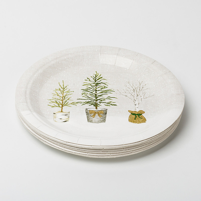 LFGBの生物分解性の紙皿のCompostable鉢植えな植物の誕生会の供給テーブルウェア セット