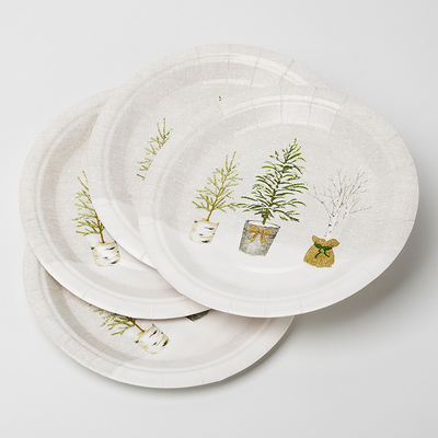 LFGBの生物分解性の紙皿のCompostable鉢植えな植物の誕生会の供給テーブルウェア セット