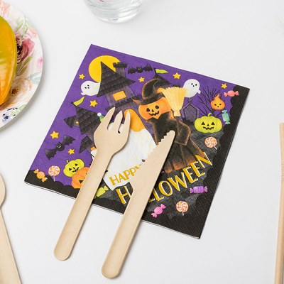 BRCの夕食の紙ナプキン党妖精の狂気のカボチャ モンスターのハロウィンの主題党供給