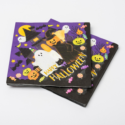 BRCの夕食の紙ナプキン党妖精の狂気のカボチャ モンスターのハロウィンの主題党供給