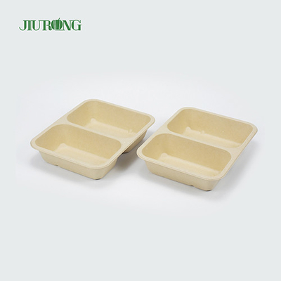 使い捨て生分解性サトウキビクラムシェル食品容器3コンパートメント