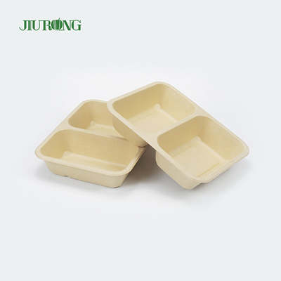 使い捨て生分解性サトウキビクラムシェル食品容器3コンパートメント