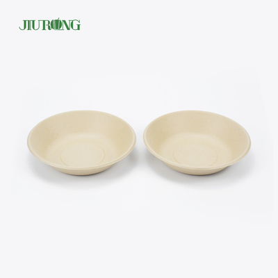 ニス塗りサトウキビバガス食品容器使い捨て丸型175mm