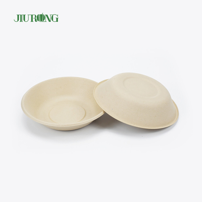 ニス塗りサトウキビバガス食品容器使い捨て丸型175mm