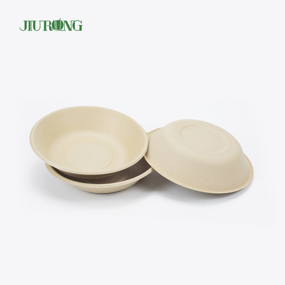 ニス塗りサトウキビバガス食品容器使い捨て丸型175mm