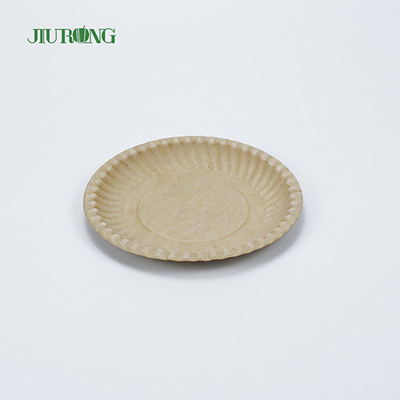 リサイクル可能な生分解性サトウキビ食品容器環境にやさしい丸皿258mm