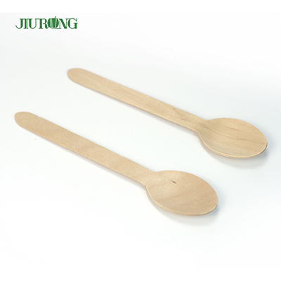 竹生分解性使い捨てカトラリー食器木製フォークセット95mm